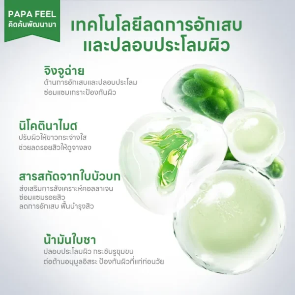 PAPA FEEL มาร์กโคลนจิงจูฉ่าย Mugwort Soothes Mask-06