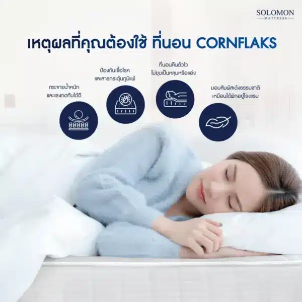 SOLOMON ที่นอนสปริง หนา9นิ้ว รุ่น Cornflaks แถมหมอนหนุนเกรดโรงแรม-01