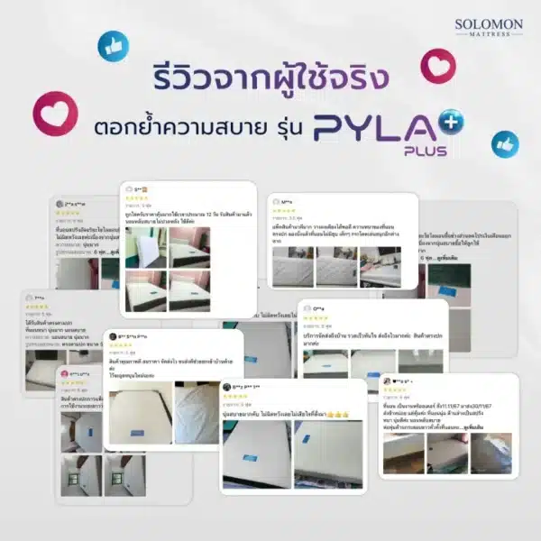 SOLOMON ที่นอนสปริงอัจฉริยะ หนา9นิ้ว รุ่น PYLA PLUS นุ่มเด้งนอนสบาย