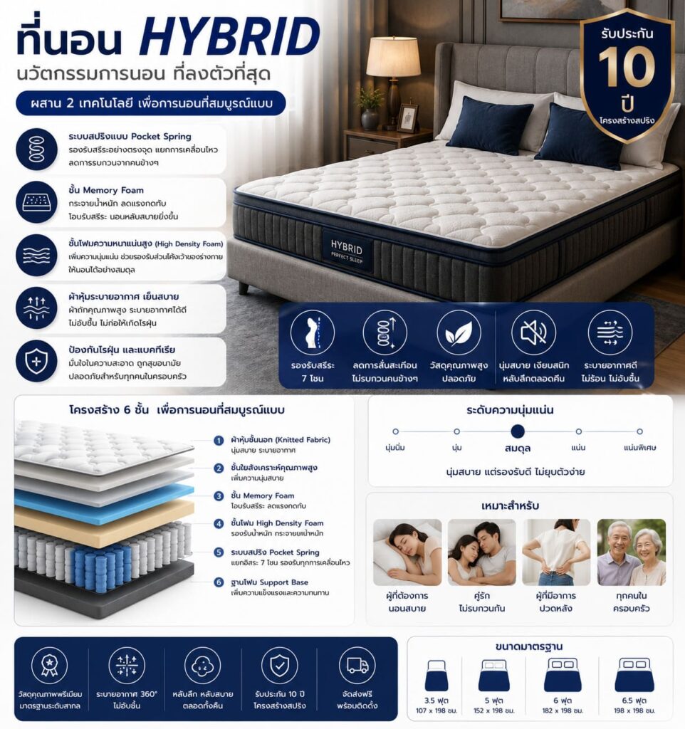 ที่นอน Hybrid คืออะไร