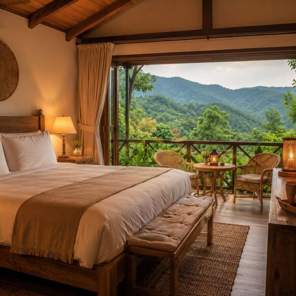 ห้องพักเขาใหญ่วิวภูเขาบรรยากาศธรรมชาติ